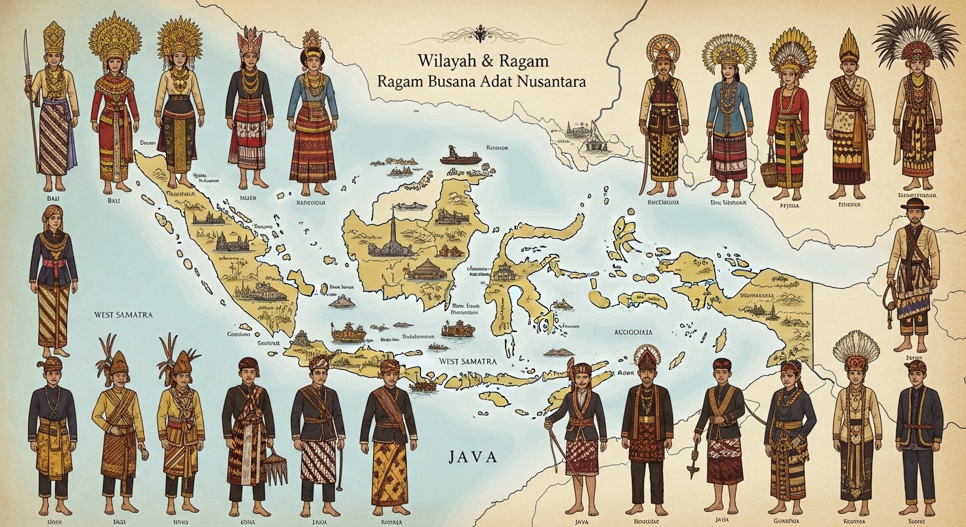 Wilayah & Ragam Busana Adat Nusantara